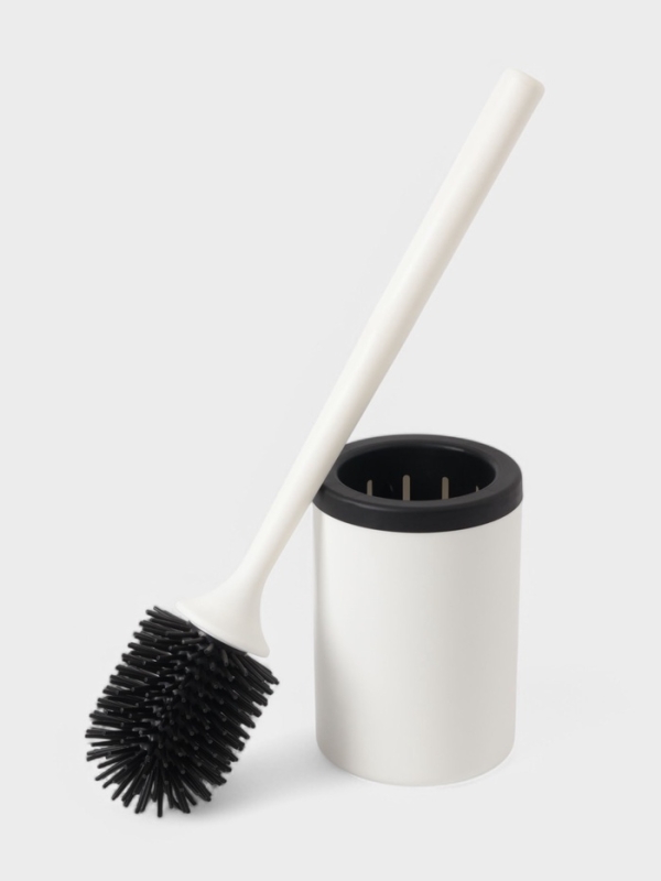 Комплект для туалета гибкий с подставкой, цвет белый