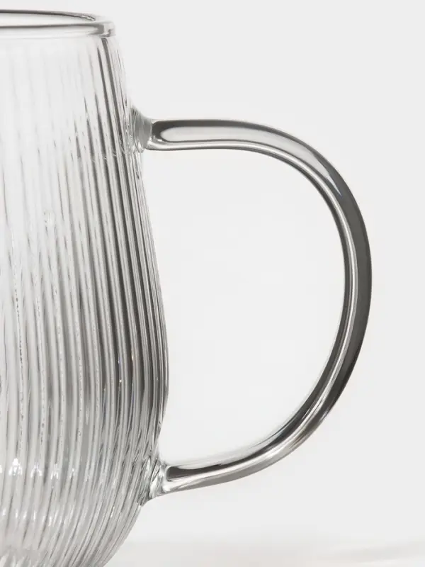 Кружка Magistro &laquo;Грани&raquo;, 380 мл, 9&times;12.5 см, боросиликатное стекло, прозрачная