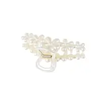 Краб для волос "Эмилин" цветы, 9,5 см, белый