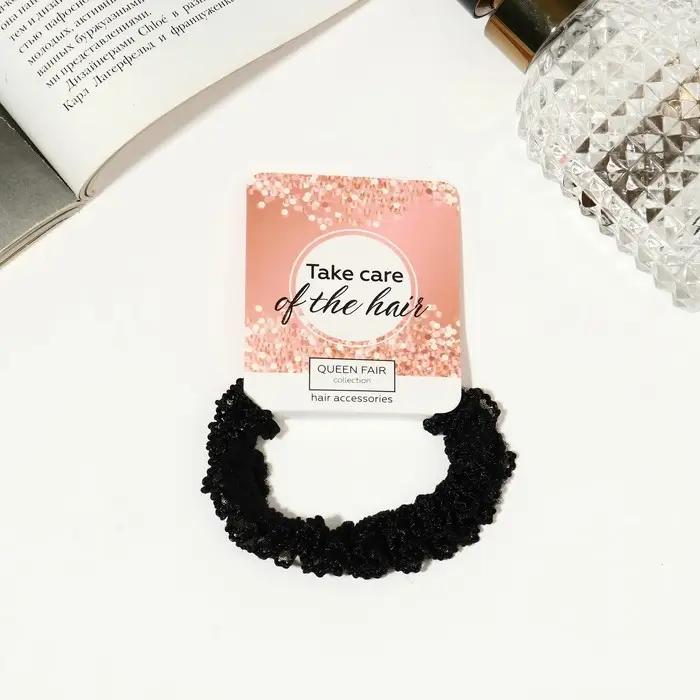 Резинка для волос Резинка для волос "Лиора" объем, 6 см, чёрный