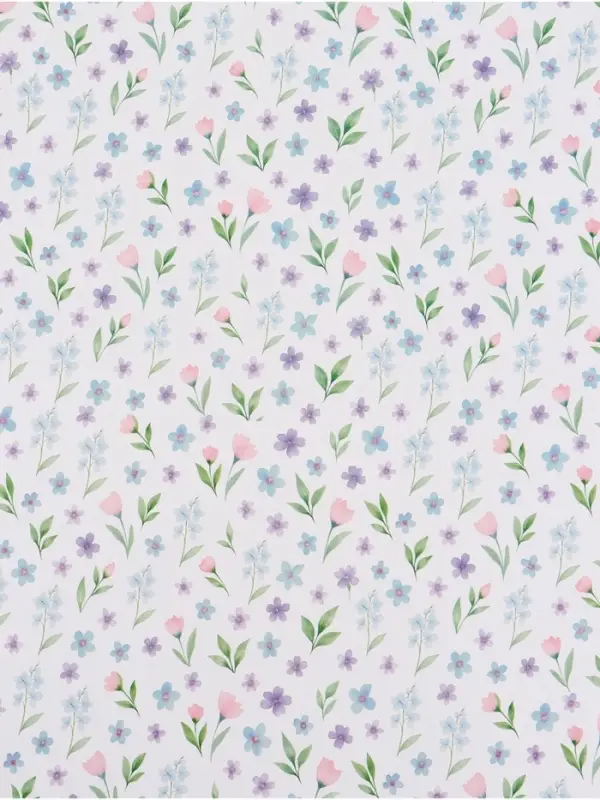 Бумага упаковочная глянцевая &laquo;Нежные цветы&raquo;, 50&times;70 см