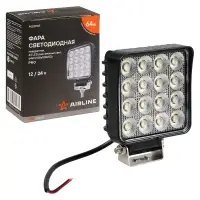 Фара светодиод. квадратная, 64LED, ближний свет, 64Вт, 108х108х50мм, 12/24В, PRO