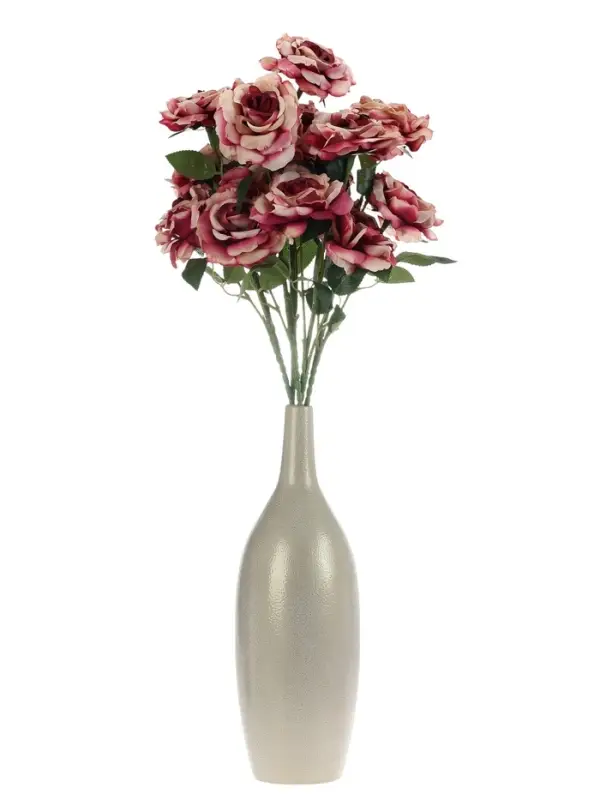 Цветы искусственные &laquo;Роза Палома&raquo;, d=8 см, h=53 см, тёмно-сиреневые