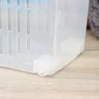 Контейнер для хранения на колёсиках, 6 л, 35.5&times;13&times;20 см, с ручкой, пластик, прозрачный