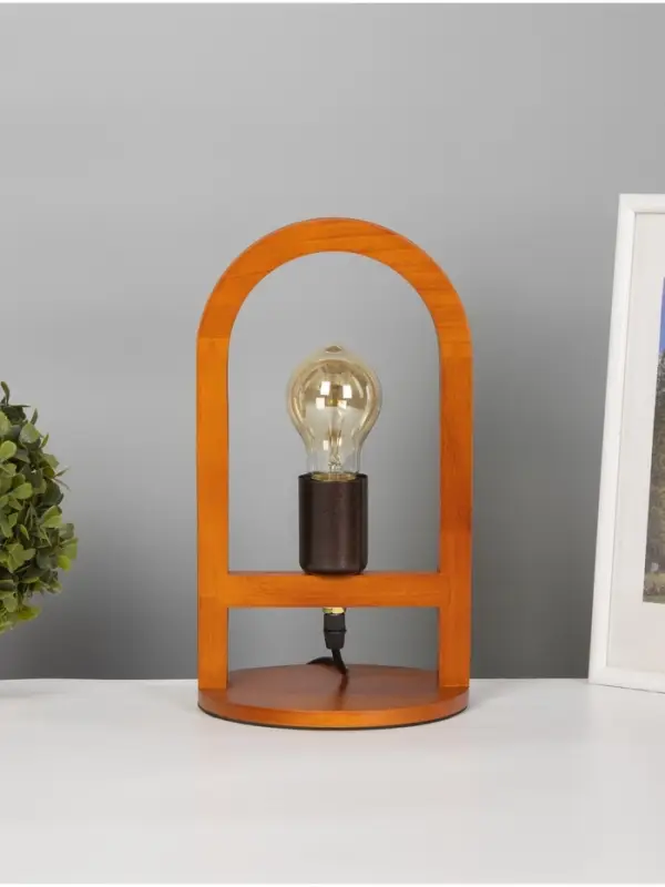 Лампа настольная RISALUX ЭКО &laquo;Клот&raquo; 1&times;40 Вт Е27 коричневый 17&times;17&times;30 см