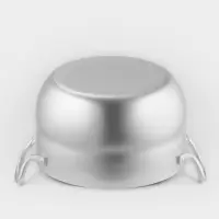 Кастрюля, 3 л, d=20 см, с крышкой, штампованный алюминий, серебристая