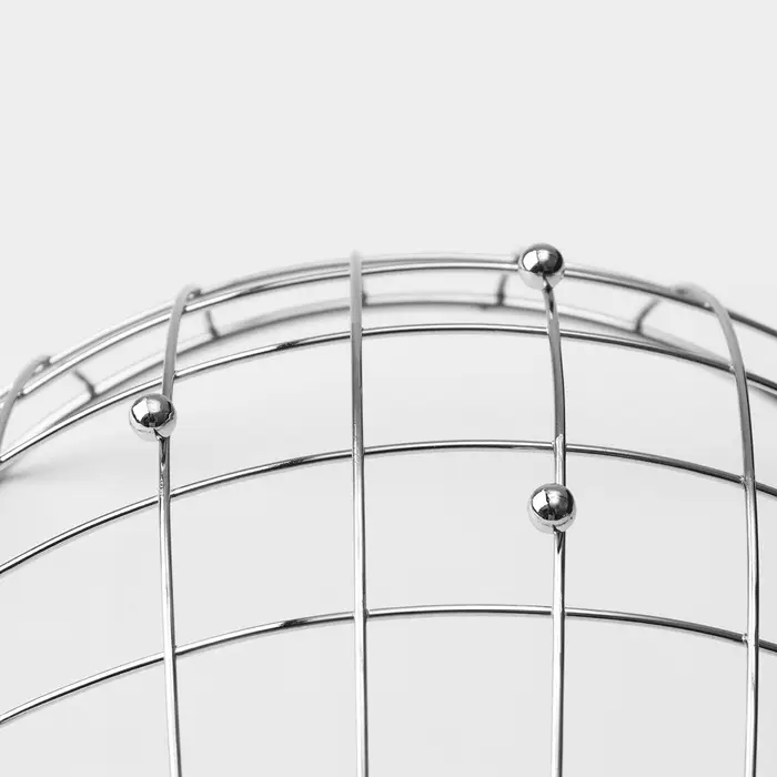 Фруктовница Доляна &laquo;Решето&raquo;, 23.5&times;23.5&times;10.5 см, хромированная