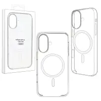 Чехол iPh 16 Plus Clear Case PC (MagSafe + анимация NFC) ORG