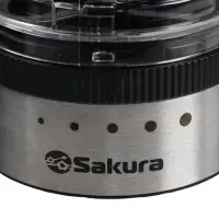 Кофемолка Sakura SA-6164, 3 в 1, мельница, стеклянная ёмкость для хранения, стакан для кофе Кофемолка Sakura SA-6164, 3 в 1, мельница, стеклянная ёмкость для хранения, стакан для кофе