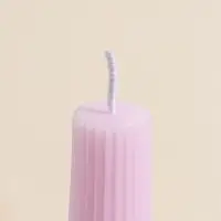 Набор свечей, 3.5х23 см, 2 шт "Башня" светло-розовый 4х9,5х25 см