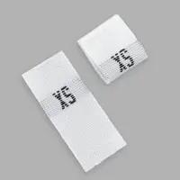 Размерники жаккардовые, XS, 12&times;30 мм, 100 шт., белые