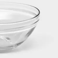 Салатники Доляна &laquo;Классика&raquo; с крышками, набор 5 шт.: 900/500/350/200/130 мл, стекло, голубые