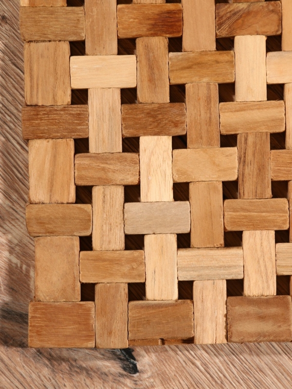 Коврик из тикового дерева, 40х30х0,7 см