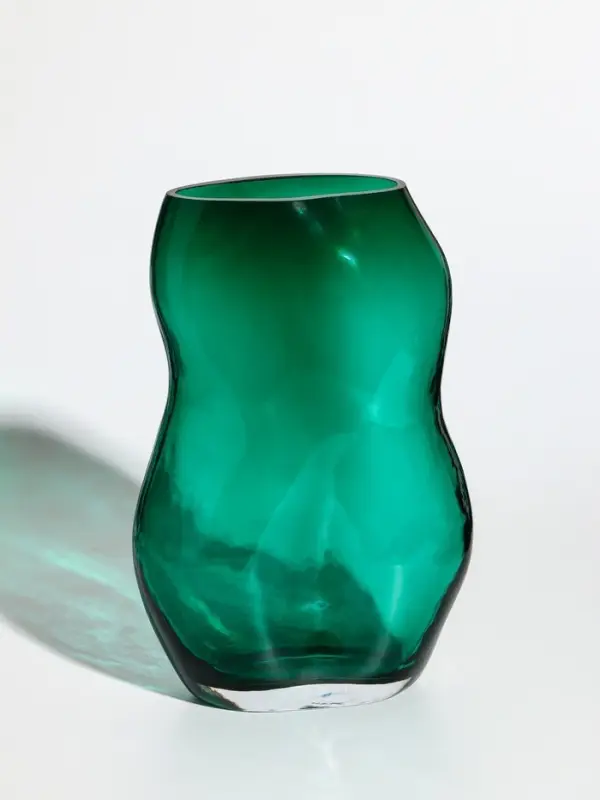 Ваза стекло настольная  Ваза стекло настольная "Шерил" 27х16 см, зелёный