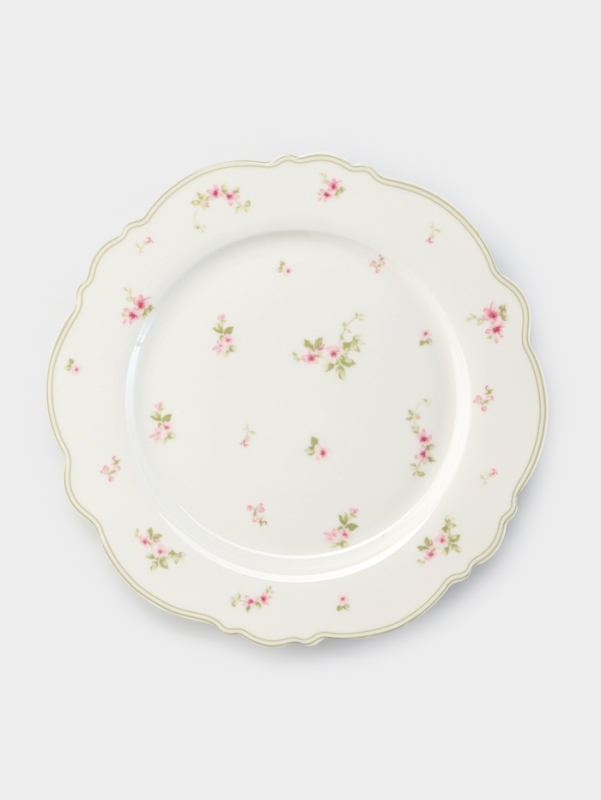 Тарелка WY Spring flowers, d=26.5 см, фарфор, белая Тарелка WY Spring flowers, d=26.5 см, фарфор, белая