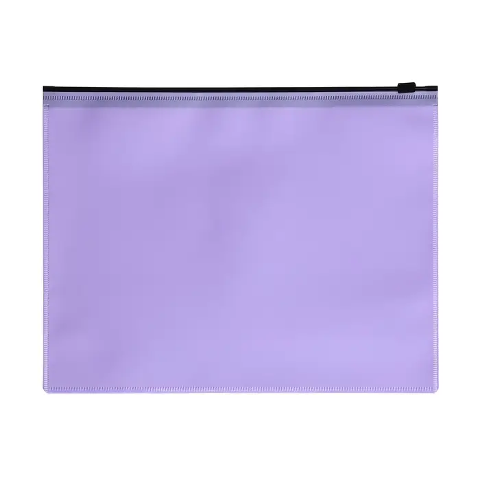 Набор папок-конверт на ZIP-молнии А5, 150 мкм, Calligrata Pastel, c черной молнией, полупрозрачные, пастель, 12 штук, микс