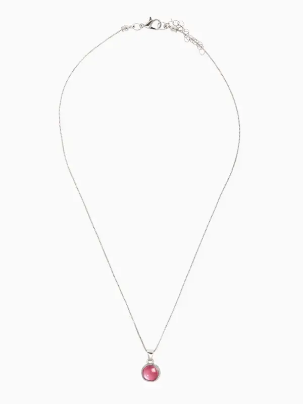 Кулон &laquo;Нежность&raquo;, на цепочке, розовый в серебре, 45 см