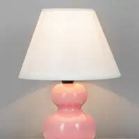 Лампа настольная RISALUX &laquo;Дуэт&raquo;, E14, 40 Вт, розовая, 18.5&times;18.5&times;24 см