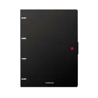 Тетрадь на кольцах ErichKrause Accent А4, 80 листов, в клетку, пластиковая обложка, на кнопке, 100% белизна, блок офсет, МИКС