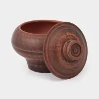 Горшочки для запекания &laquo;Гладкий&raquo;, набор 2 шт., 600 мл, 14&times;13 см, красная глина