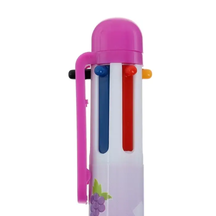 Ручка шариковая Calligrata, автоматическая, 6-цветная, корпус с рисунком, МИКС