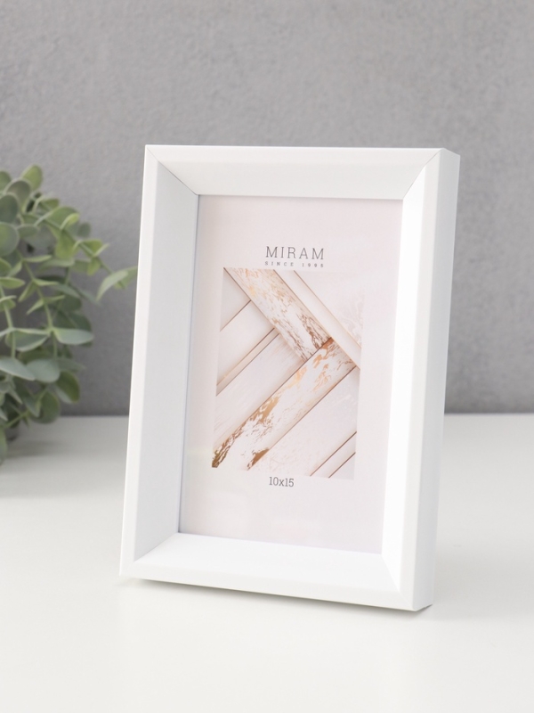 Фоторамка пластик Фоторамка пластик "МИРАМ" 10х15 см, белый
