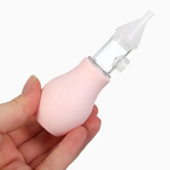 Аспиратор назальный Basic M&B, с колпачком, розовый