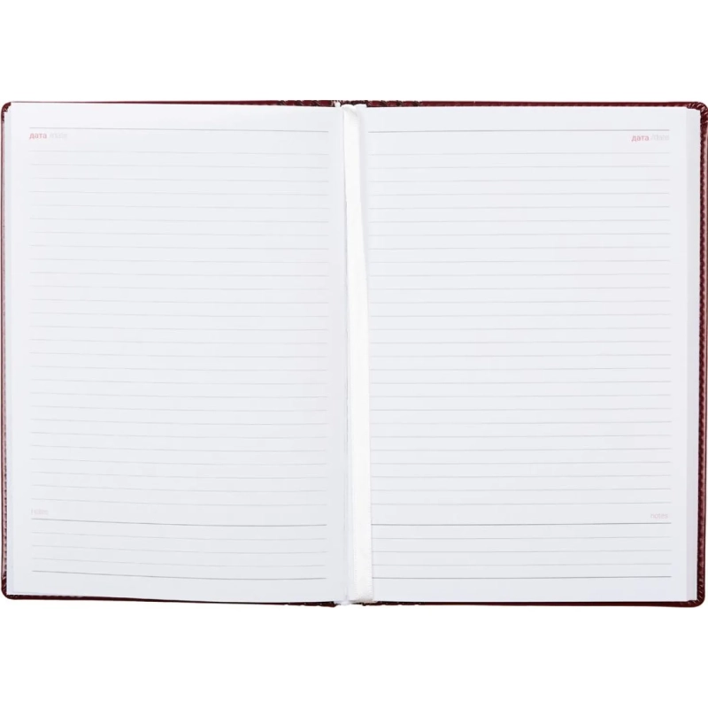 Ежедневник недатированный бордо, тв пер, 140х200, 160л, Lozanna AZ052/bordo