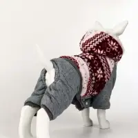 Комбинезон "Лапландия", с подкладом, размер S (ДС 25, ОГ 35, ОШ 25см), серый/бордо Комбинезон "Лапландия", с подкладом, размер S (ДС 25, ОГ 35, ОШ 25см), серый/бордо