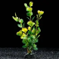 Растение искусственное аквариумное, 4 х 20 см, желто-зелёное