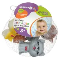 Резиновые игрушки для ванны Крошка Я &laquo;Собачки&raquo;, с пищалкой, в наборе 6 шт.