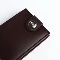 Портмоне мужское на магните, отдел для карт, купюр, коричневый