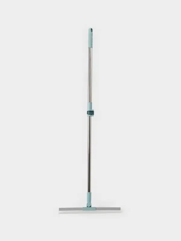 Водосгон для пола, силиконовый поворотный сгон 35 см, черенок нерж. сталь 58-97 см