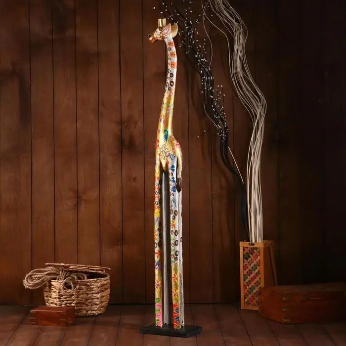 Сувенир "Жираф" дерево 120х20х12 см