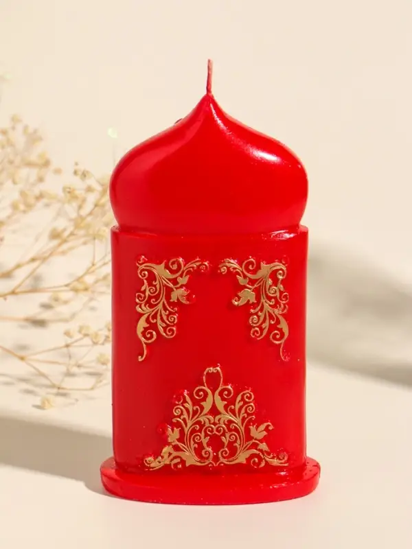 Свеча декоративная "Пасхальная свеча с куличиком" 8х15 см, 180 гр