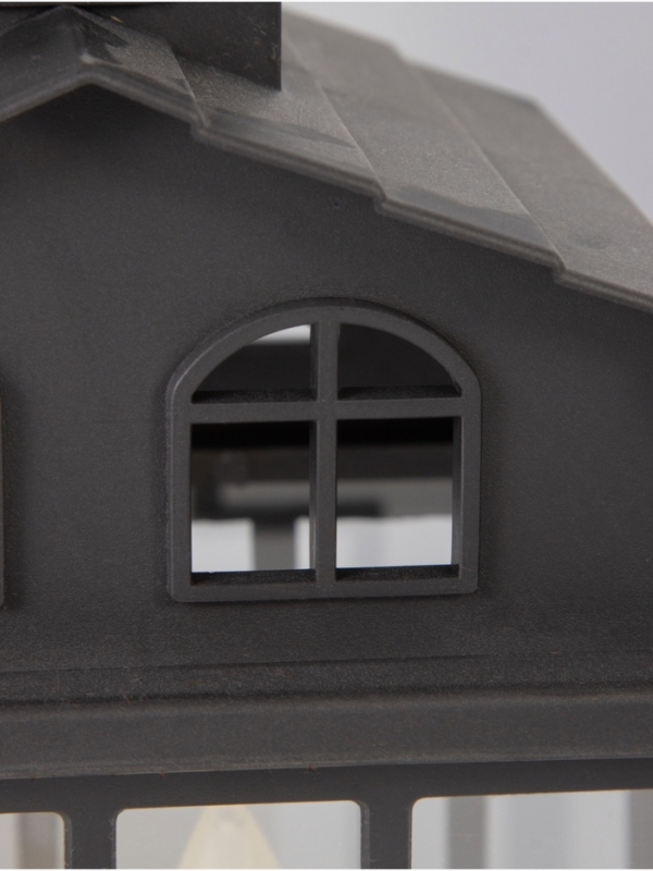 Светодиодная свеча в подсвечнике RISALUX «Дом со свечами», LED-ночник, 1.5 Вт, 3×ААА, 11×18×30 см