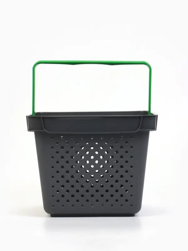 Корзина покупательская пластиковая 10 л, серая