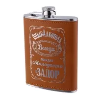 Фляжка &laquo;Опыт&raquo;, нержавеющая сталь, 240 мл, 8 oz