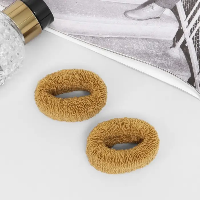 Резинка для волос "Махрушка спорт" (набор 2 шт) элит классик широкая, 4 см, микс