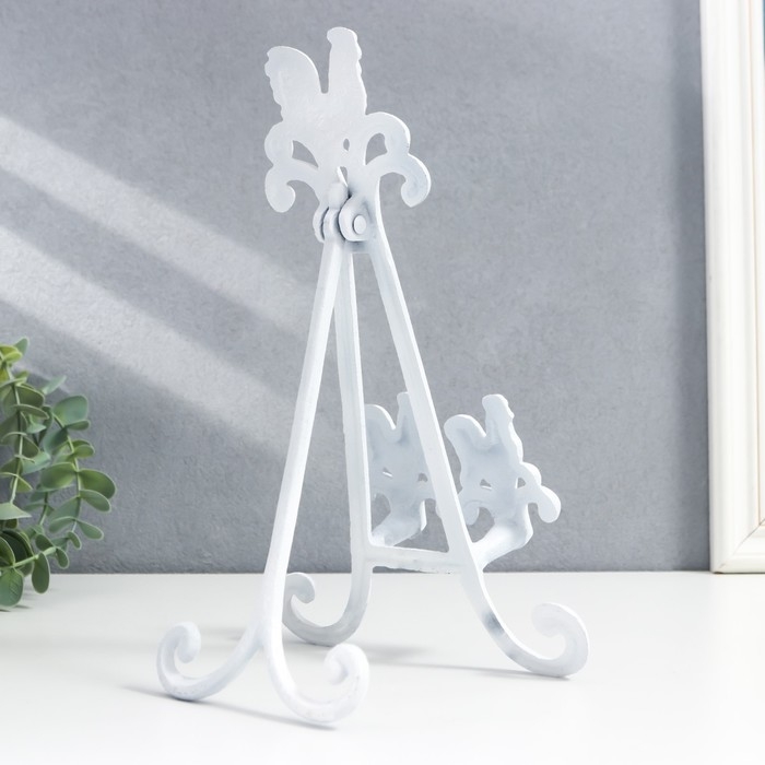 Сувенир чугун подставка  Сувенир чугун подставка "Петух и курочка" белый 28х6х16 см