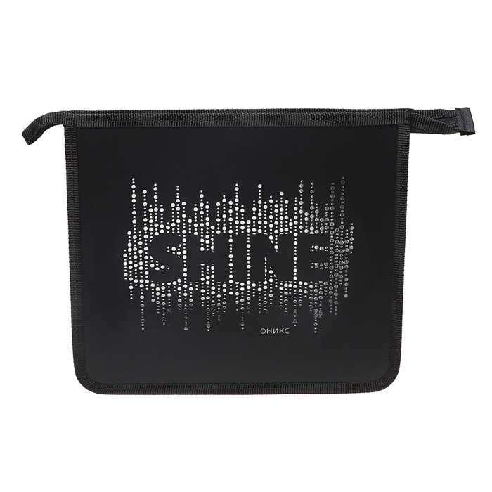 Папка для тетрадей А5, 240 х 205 х 40 мм, молния сверху, пластиковая, ПТ 7-12, Папка для тетрадей А5, 240 х 205 х 40 мм, молния сверху, пластиковая, ПТ 7-12, "Аниме с мишкой" (рисунок с эффектом металлика золото)