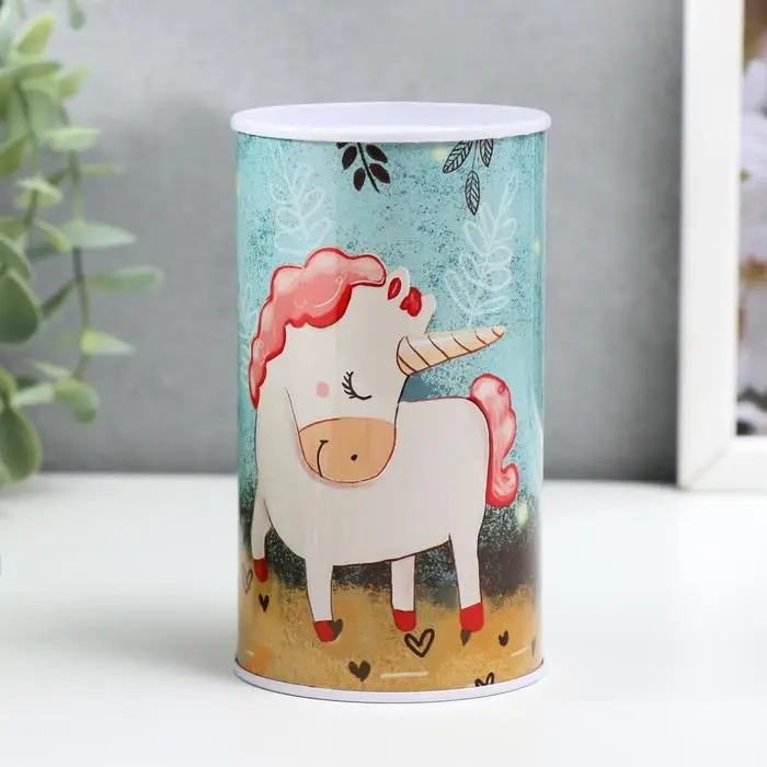 Копилка металл Копилка металл "Единорог" МИКС 12х6,5х6,5 см