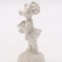 Фигурка декоративная &laquo;Коза с подсолнухами&raquo;, неокрашенная, 9&times;4 см, белая