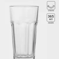 Стакан высокий Paşabah&ccedil;e Casablanca, 365 мл, стекло, прозрачный
