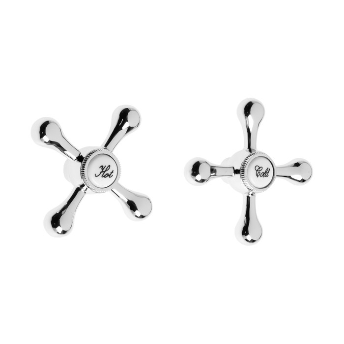 Ручка на смеситель ZEIN Z101, крест, для кран-букс со штоком на 20 шлицов, цинк, цвет хром Ручка на смеситель ZEIN Z101, крест, для кран-букс со штоком на 20 шлицов, цинк, цвет хром