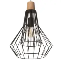 Светильник потолочный BayerLux &laquo;Крит&raquo;, 1&times;40 Вт, Е27, черный/коричневый, 30&times;30&times;42(142)см