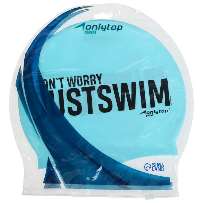 Шапочка для плавания взрослая ONLYTOP Justswim, силиконовая, обхват 54-60 см