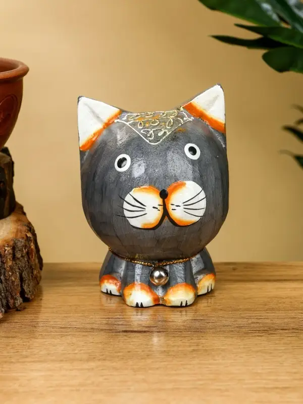 Сувенир «Котик», 8×7×10 см, дерево, серый Сувенир «Котик», 8×7×10 см, дерево, серый