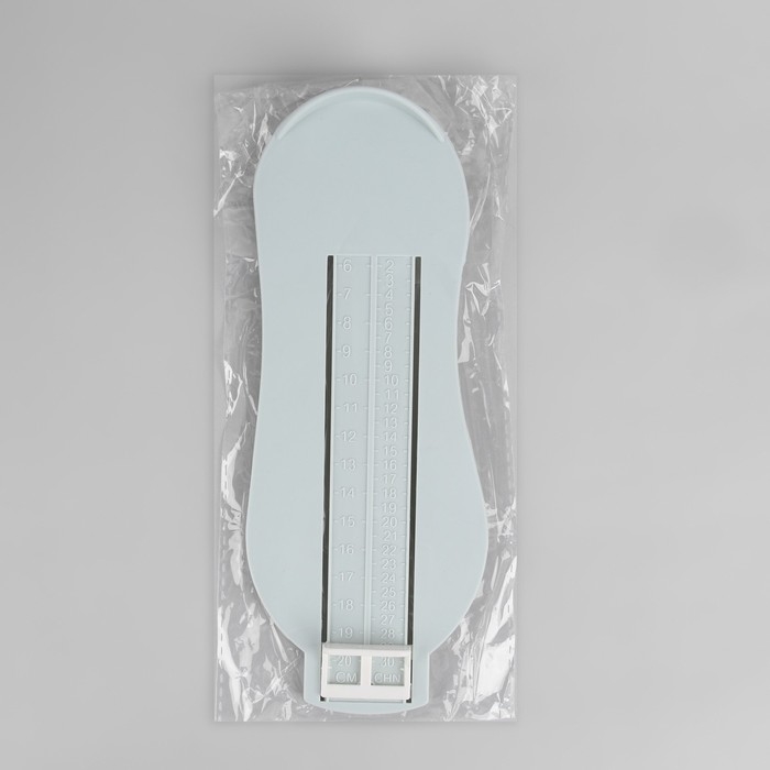 Стопомер детский, 22,7 × 9 см, цвет серо-голубой