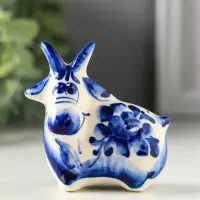 Фигурка фарфор &laquo;Коза большая&raquo;, 7 см, гжель